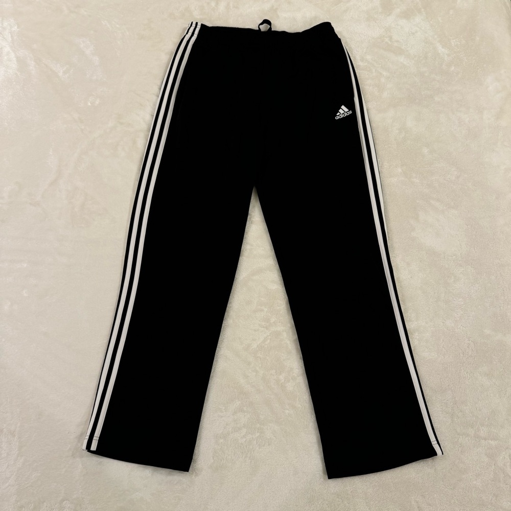 Adidas track warm-pants in classic black/white size large LIKE NEW
